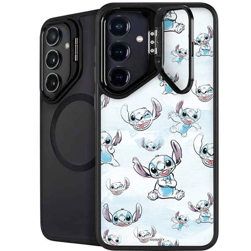 Disney Lilo and Stitch Pattern Galaxy S25 Kickstand Case